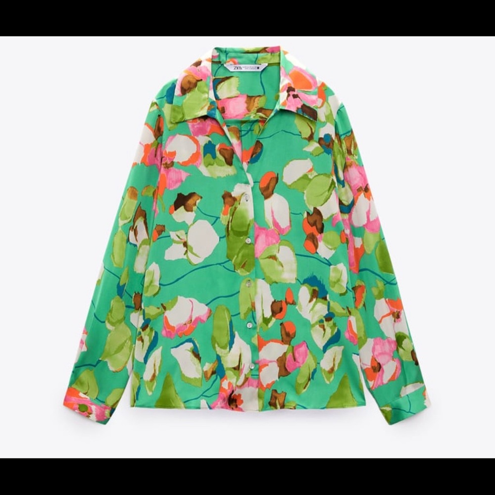 Floral Satin Blouse